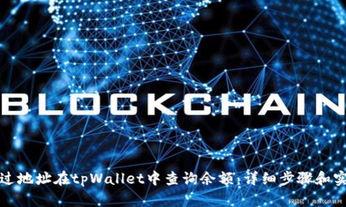 如何通过地址在tpWallet中查询余额：详细步骤和实用技巧